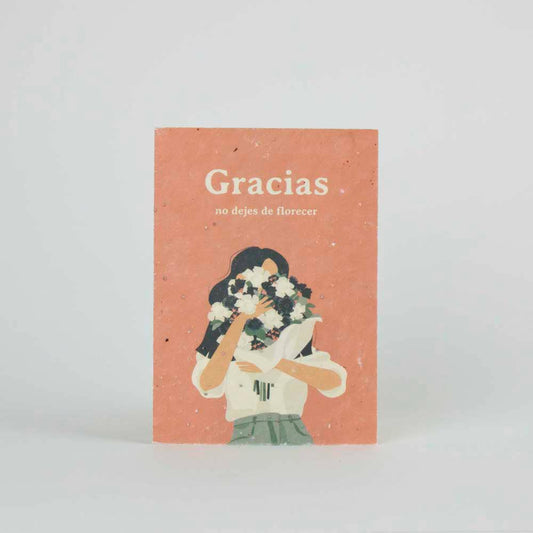 Postales plantables. “Gracias” (Flor de aliso)