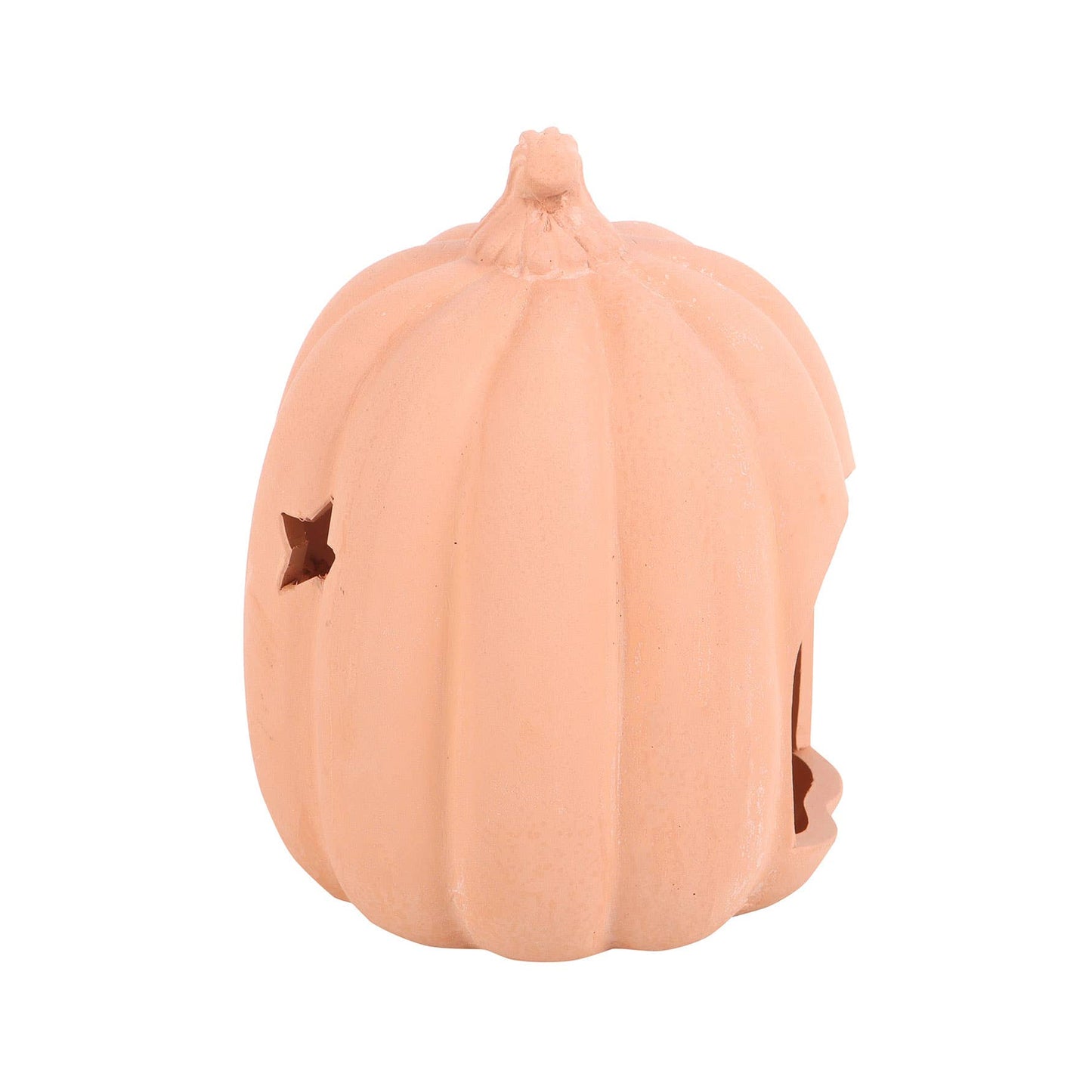 Portavelas de terracota con forma de calabaza de otoño y Halloween de 9 cm