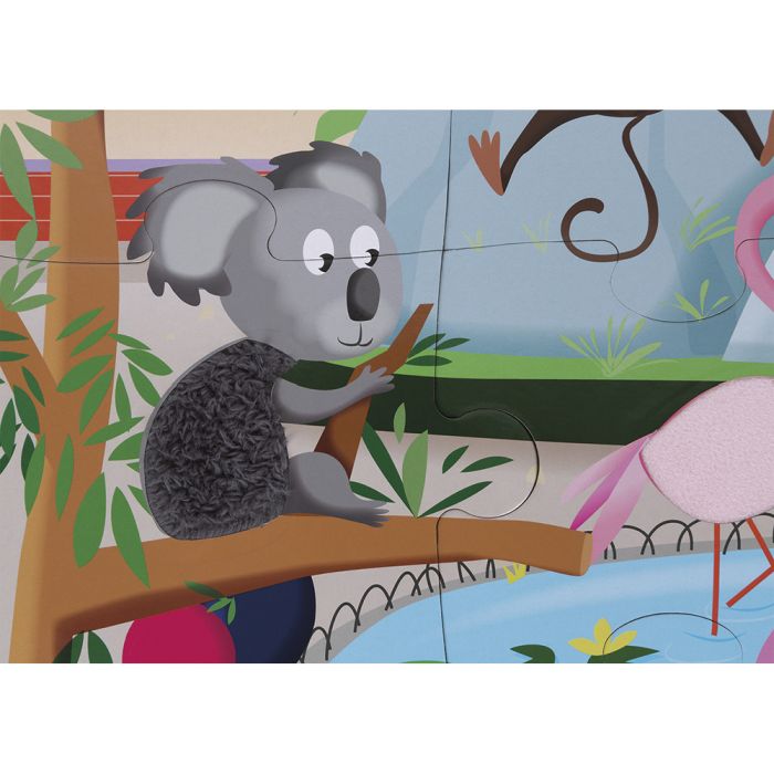 PUZLE TÁCTIL "UN DÍA EN EL ZOO" 20 PZAS.