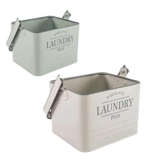 Caja Organizadora de Metal para Lavandería (2 Colores, 6-12 kg)