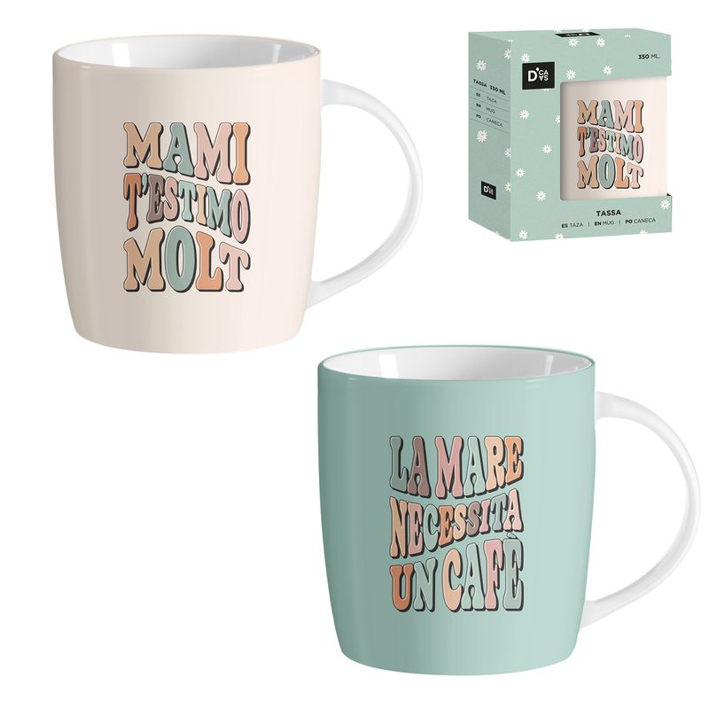 Taza 350 ml Mamá Catalán – Tazas con Mensajes Especiales para Madres