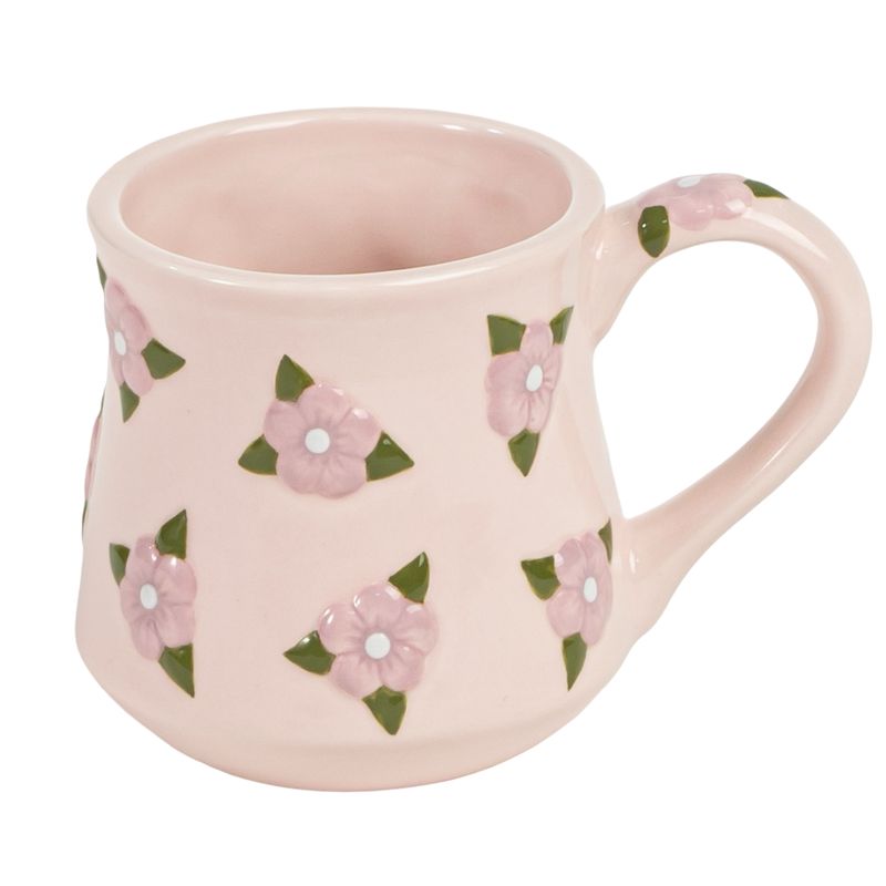 Taza Mug Coquette de Cerámica con Flores