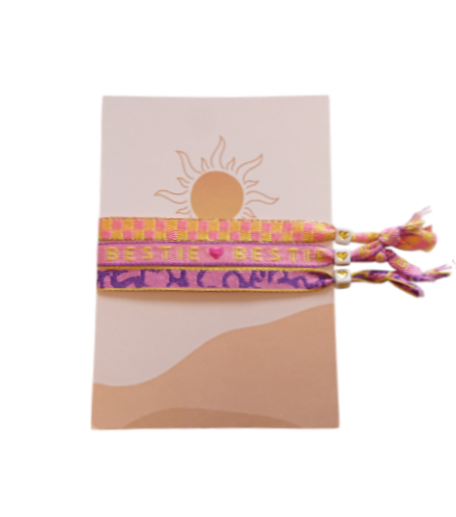 Set 3 Pulseras Cinta  Tarjeta Para Ti