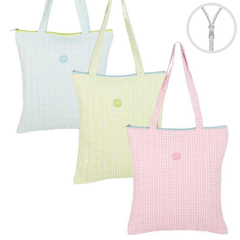 Bolsa con Cremallera Vichy 3 Colores