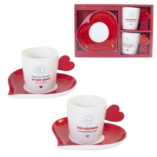Set de Café para Dos 2x100 ml - "Estamos Hechos el Uno para el Otro"