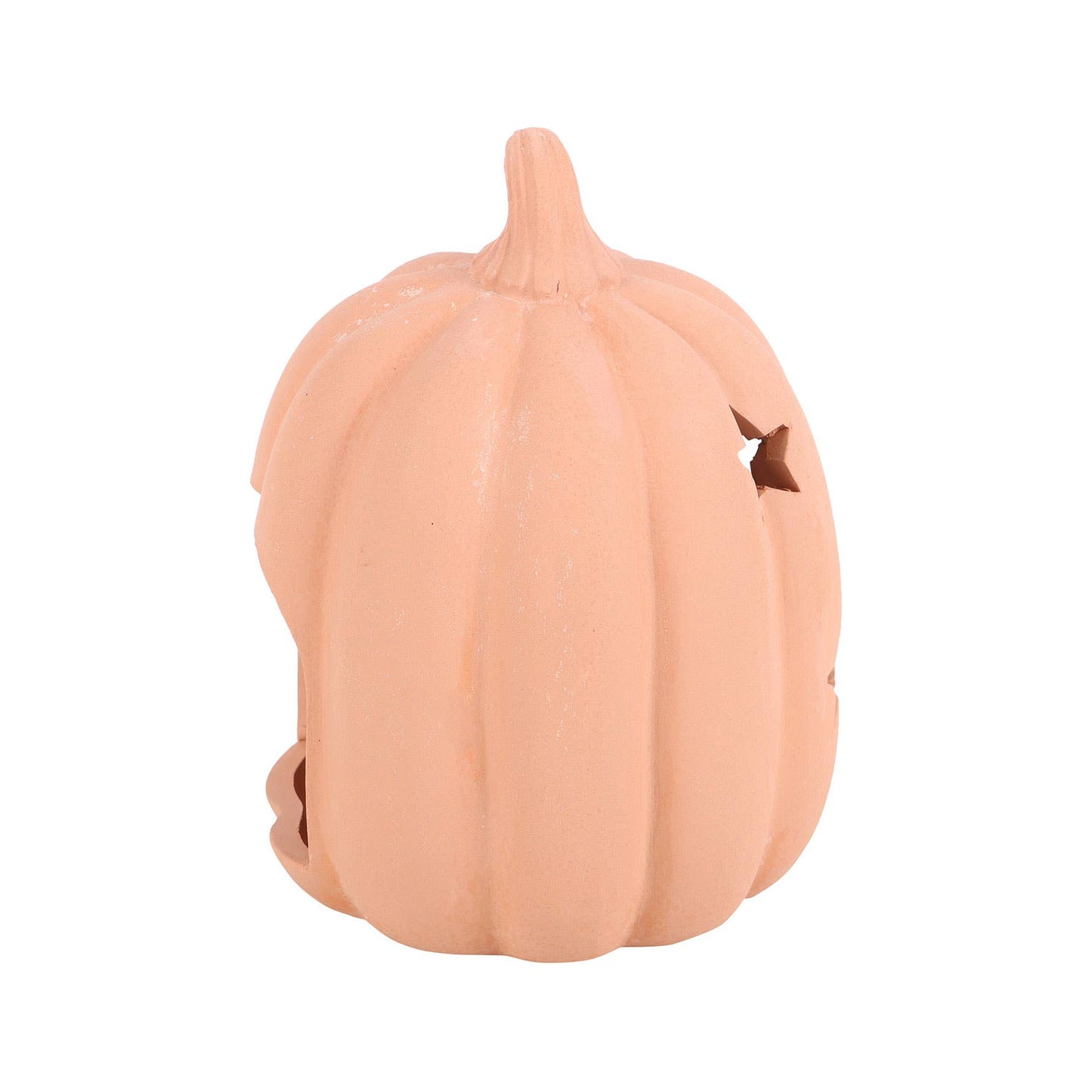 Portavelas de terracota con forma de calabaza de otoño y Halloween de 9 cm