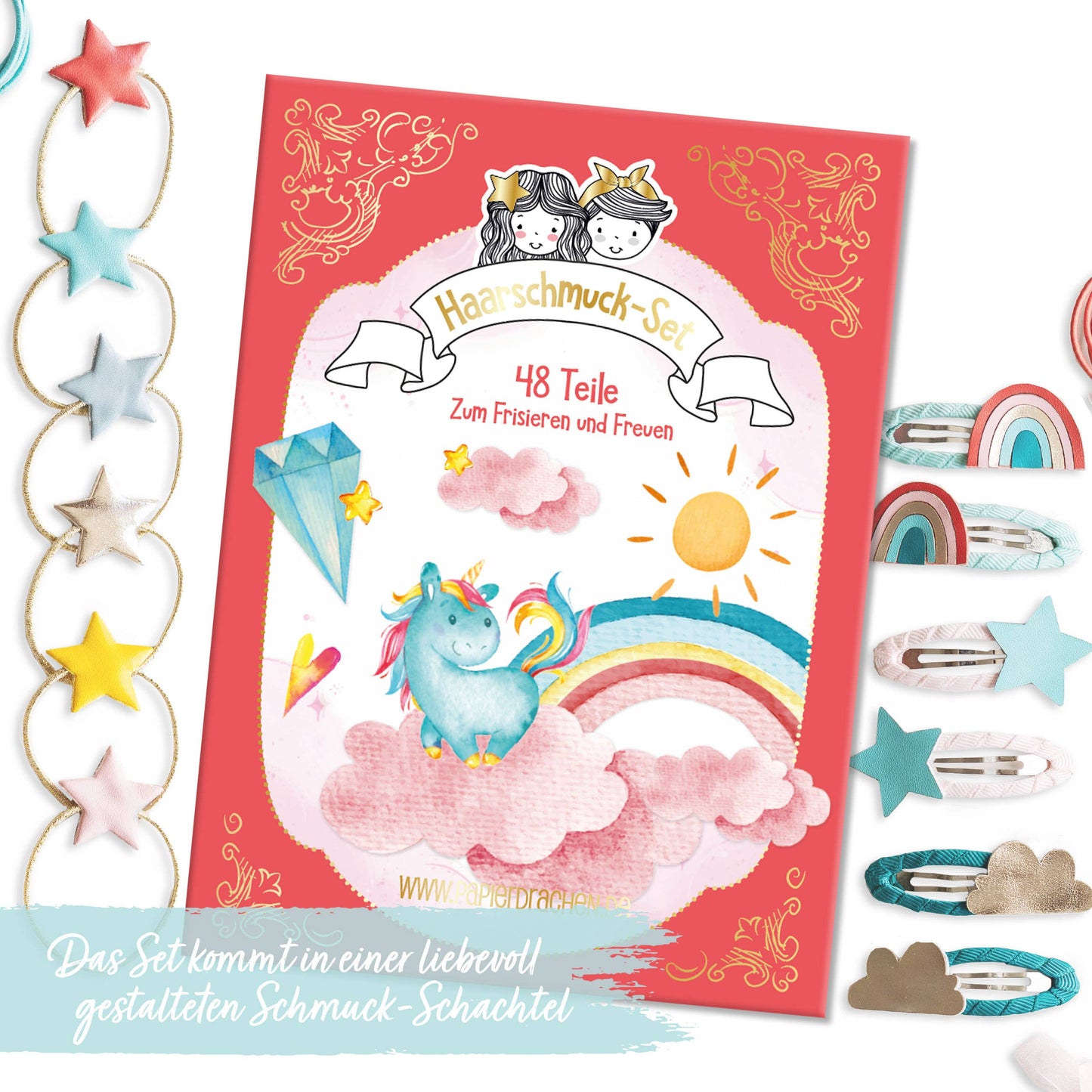 SET 48 PIEZAS ACCESORIOS PARA EL CABELLO