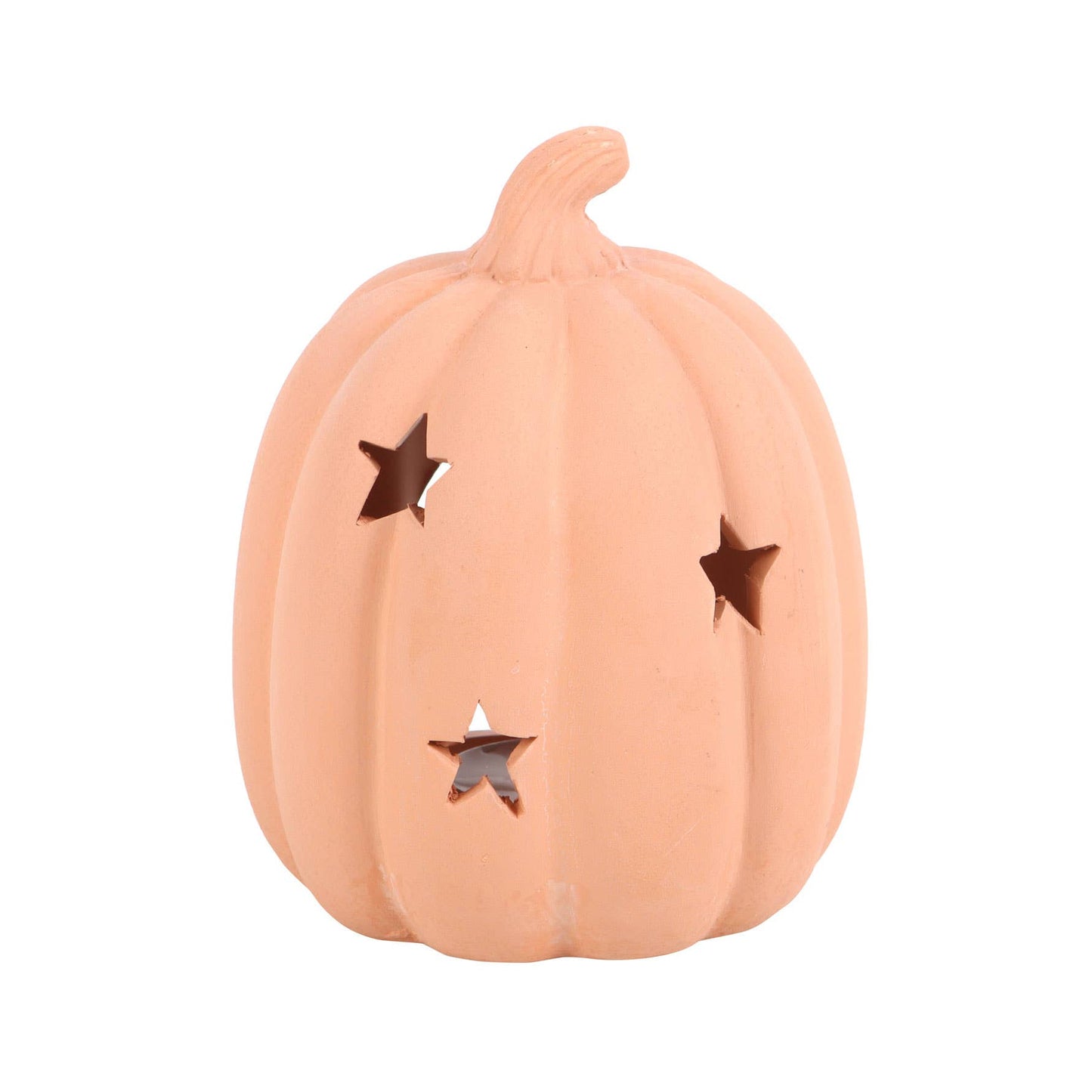 Portavelas de terracota con forma de calabaza de otoño y Halloween de 9 cm