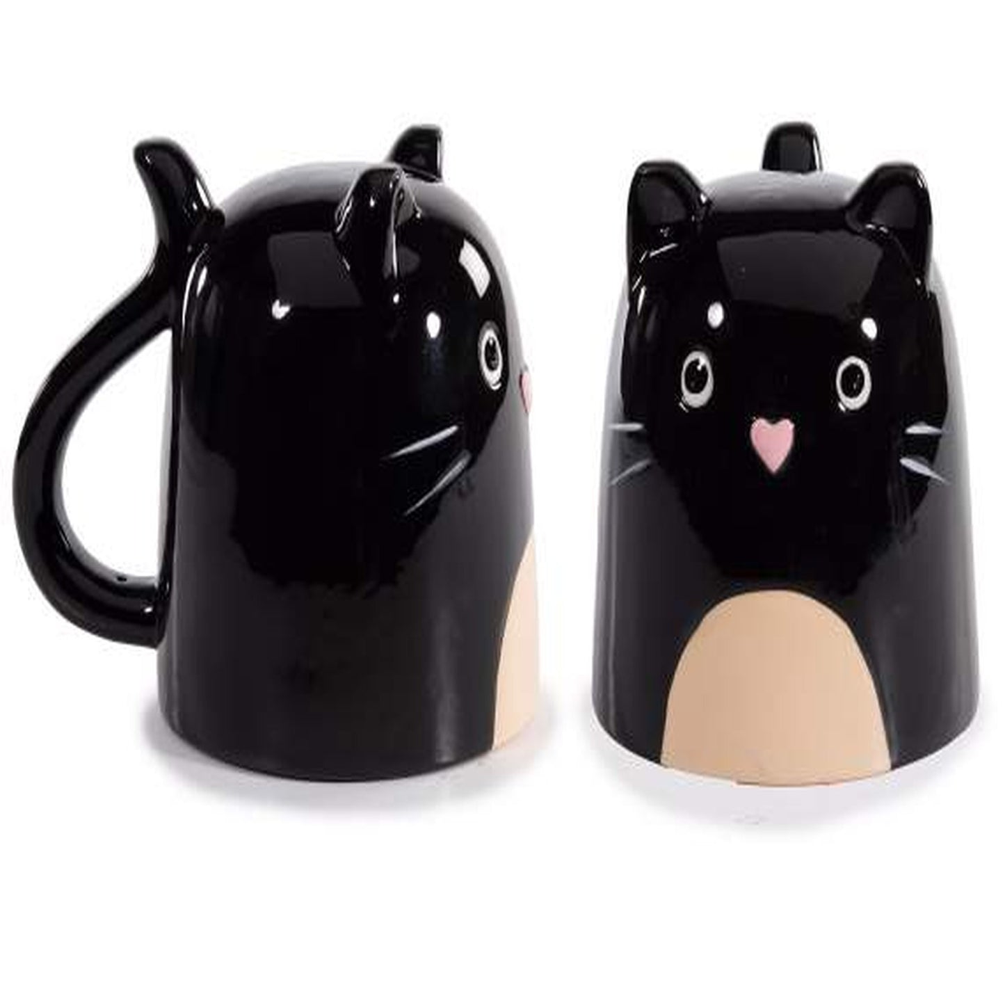 Taza de Cerámica con Forma de Gato "Al Revés"