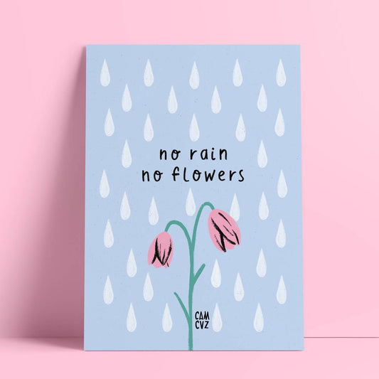 No Rain No Flower | Mostrar flores de lluvia con cotización positiva