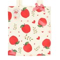 Bolsa de polialgodón con estampado de manzanas
