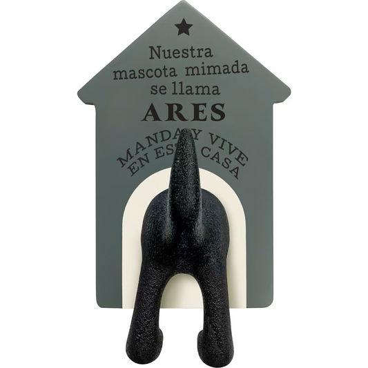 Perchero Decorativo para Mascotas - Diseño de Trasero de Perro Personalizable - Soporte de Pared Original