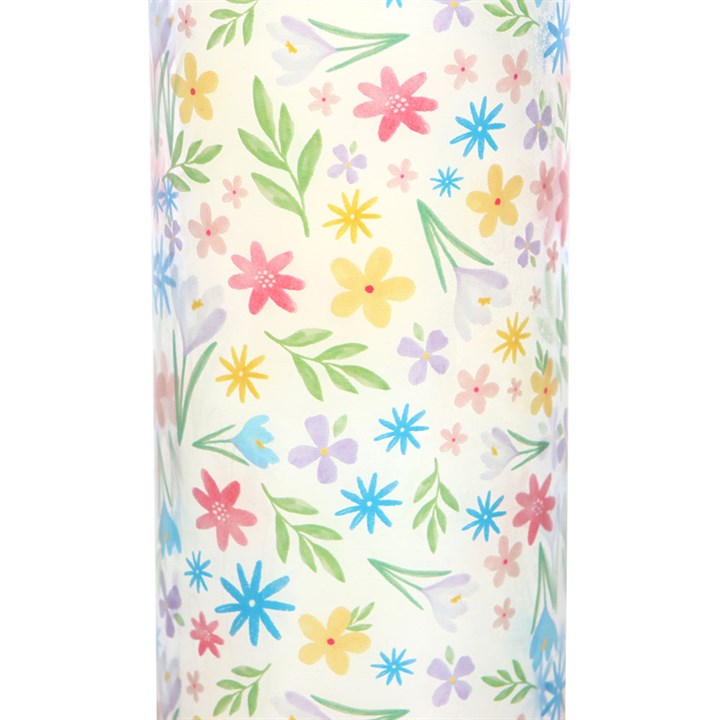 Vela de tubo de lino fresco con estampado floral de primavera