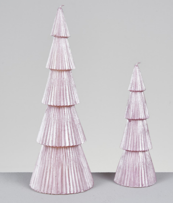 Vela decorativa árbol rosa 20 cm