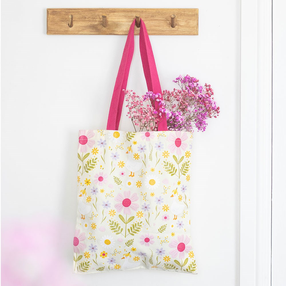Bolso Tote Floral Daisy & Duck con Margaritas y Patos