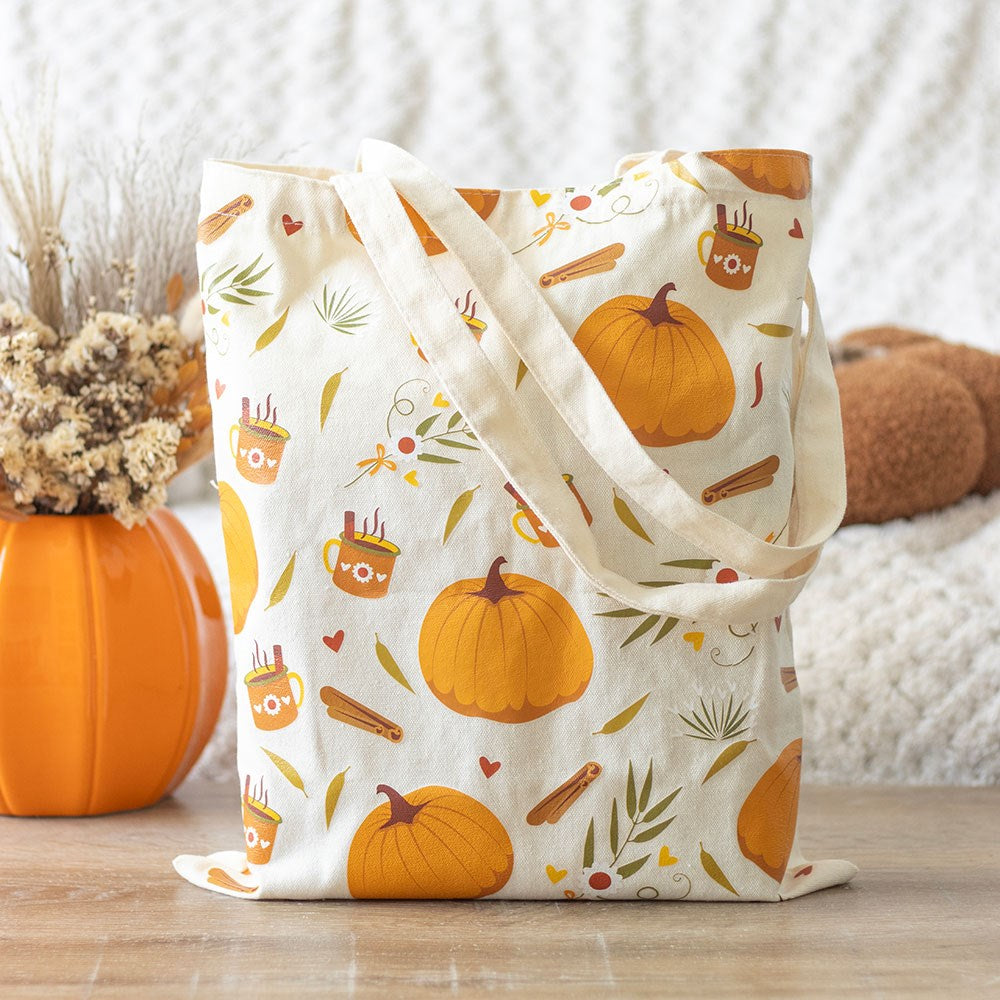 Bolsa de polialgodón con estampado "Días de otoño"
