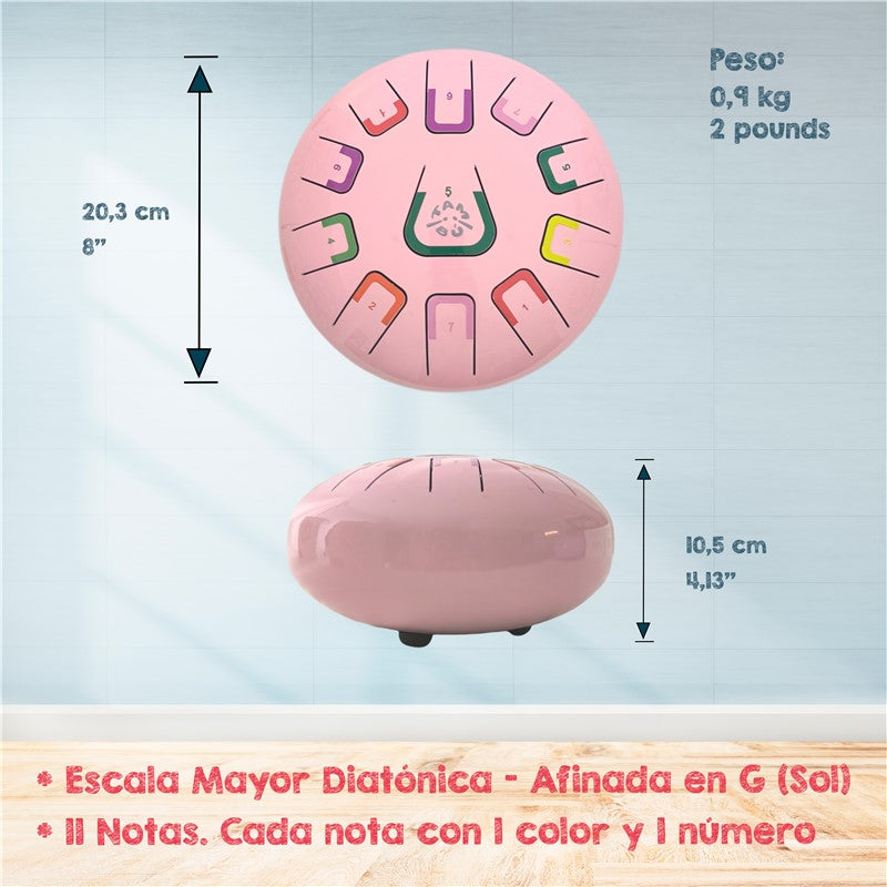 Tambor Tambú 8" 11notas - Rosa