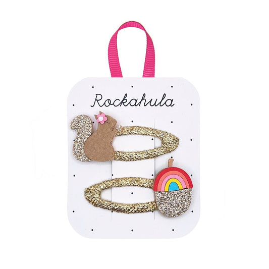 Rockahula clips de pelo ardilla y bellota