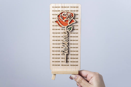 Caballete libro + Rosa