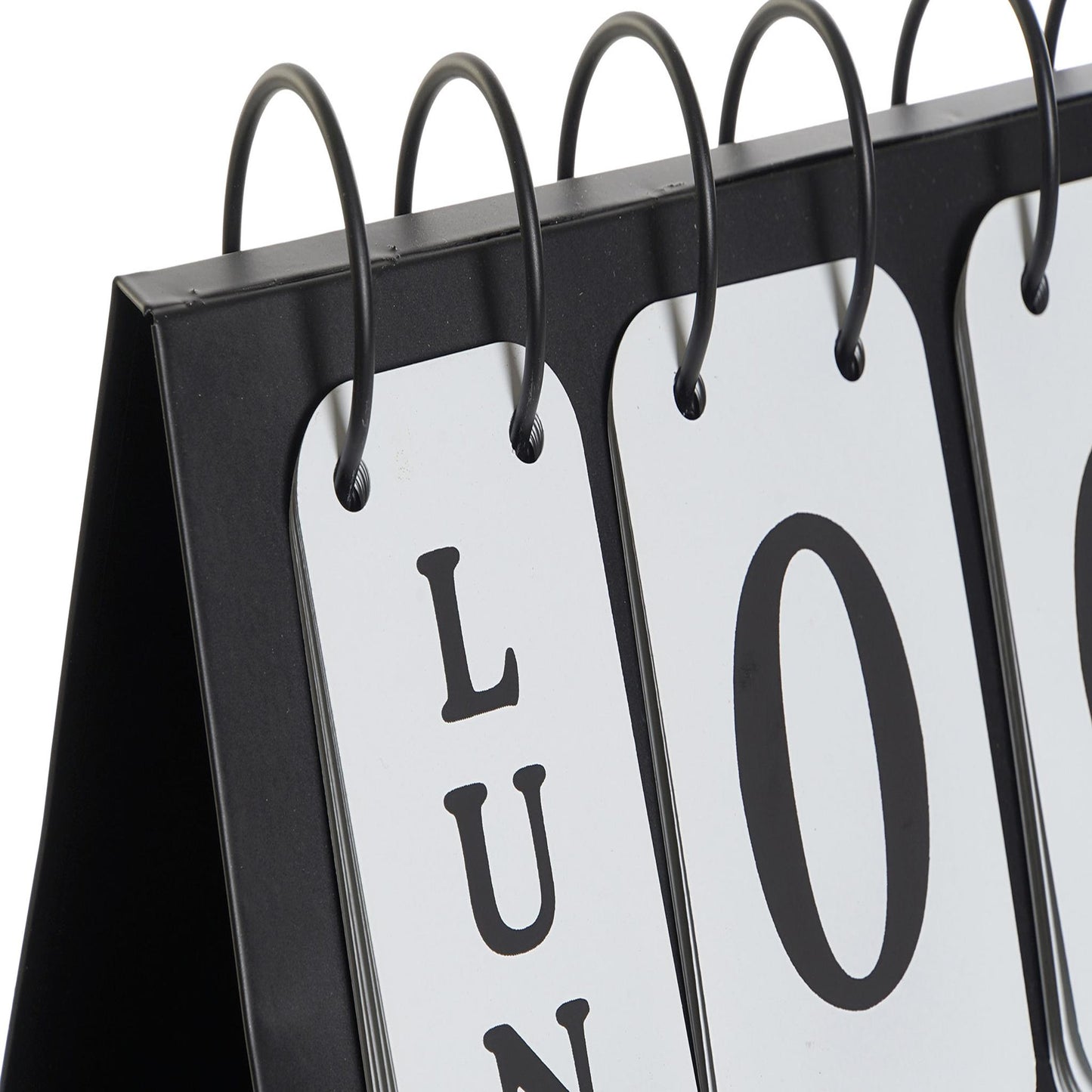 Calendario Perpetuo Metálico Negro – Diseño Retro Industrial