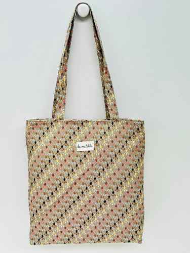 Bolsa Tote Bag Rombos Beige