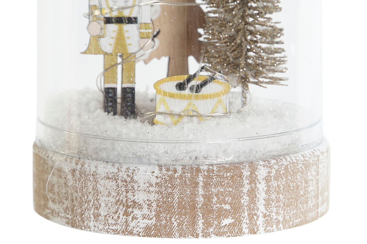 Campana Decorativa LED con Cascanueces – 12 cm (Cristal)