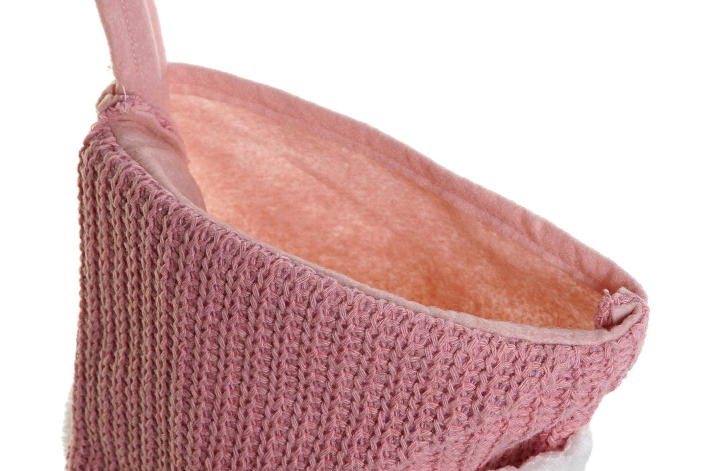 Calcetín Navideño Rosa con Papá Noel