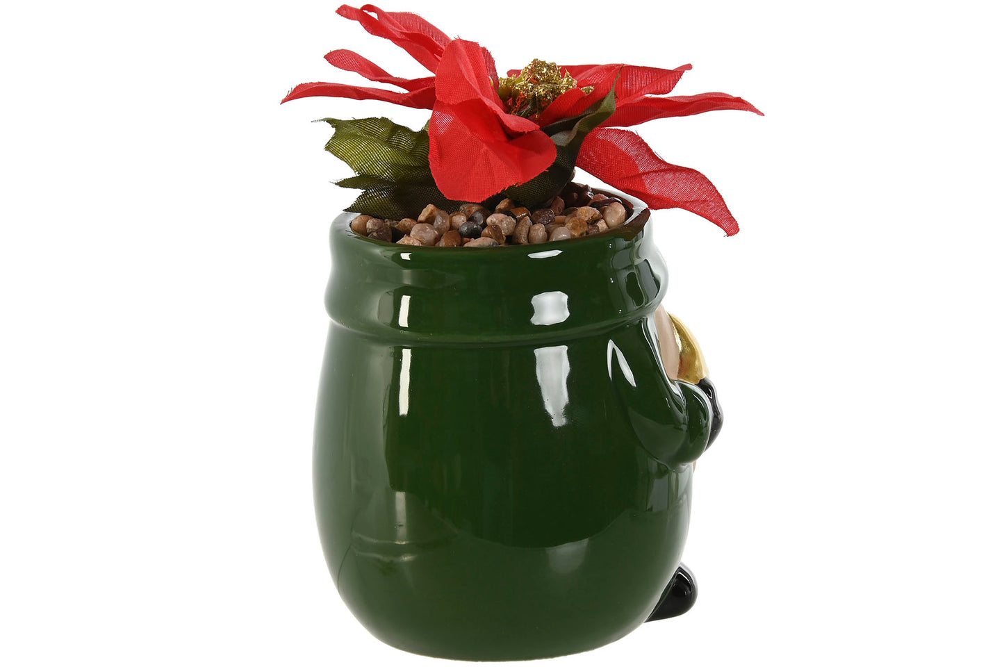 Gnomo Navideño con Flor de Pascua