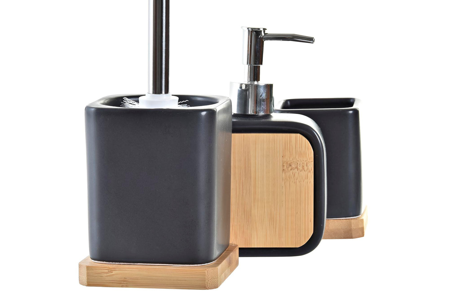 SET 3 BAÑO NEGRO MATE