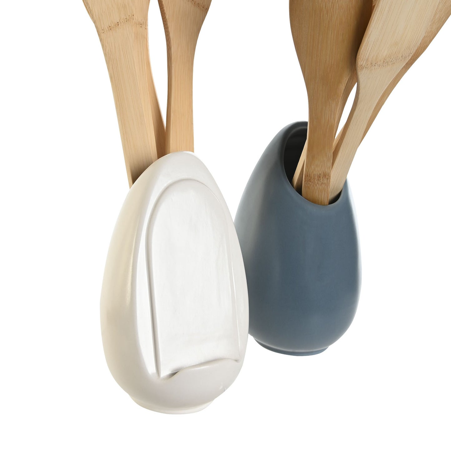 Bote de Utensilios de Cocina con Soporte para Móvil - Set de 5 Piezas