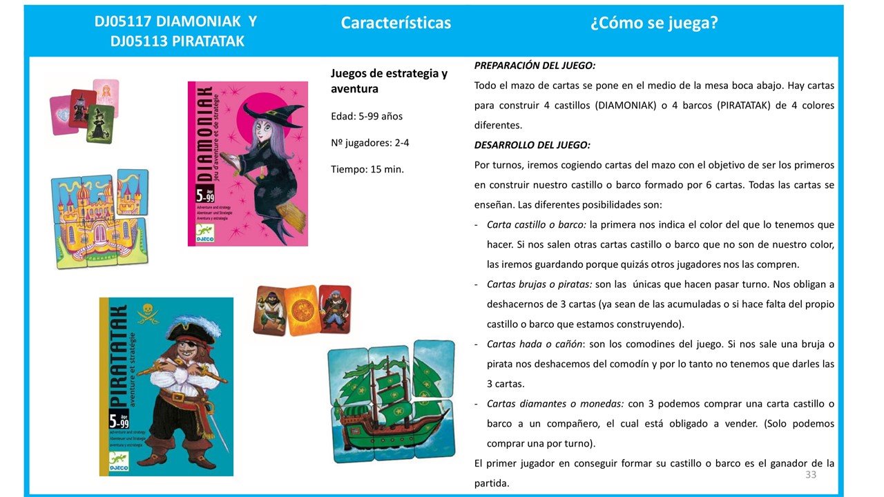 Juego de Cartas Diamoniak de Estrategia y Aventura – Djeco
