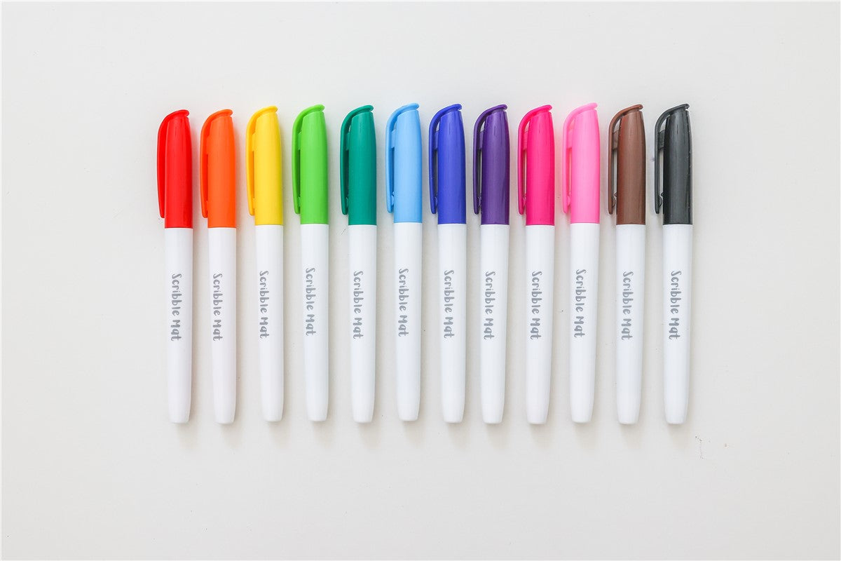 Estuche Scribble con 12 Rotuladores de Tiza Líquida
