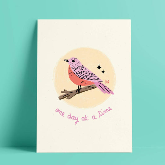 Póster de Un día a la vez | pájaro, cita positiva