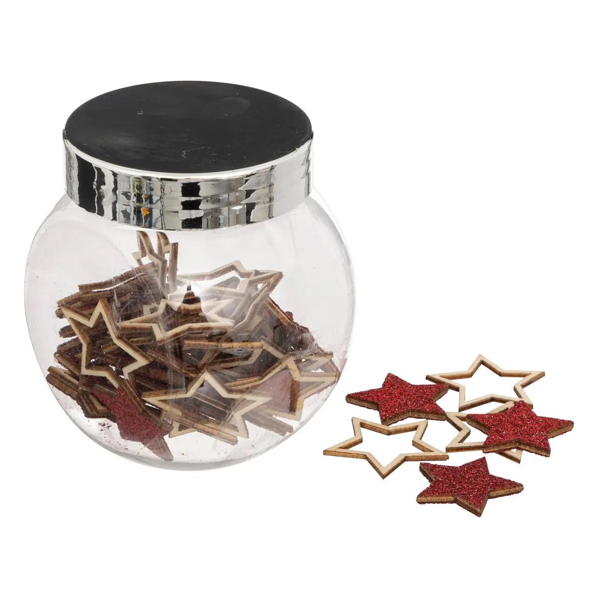 Mini Tarro Decorativo con Adornos Navideños – 7,5 cm