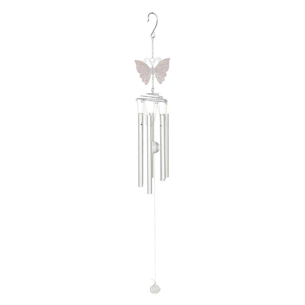 Campana de Viento Mariposa Blanca