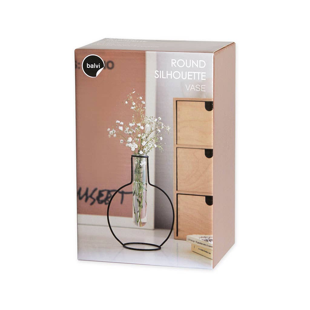 Florero Silueta negro 19 cm