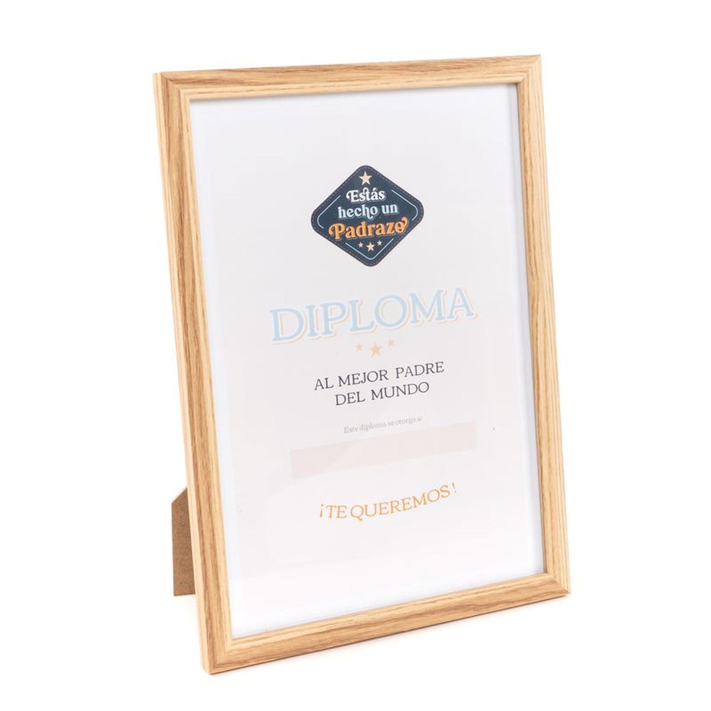 Diploma Papá - Marco con Certificado al Mejor Padre