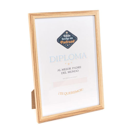 Diploma Papá - Marco con Certificado al Mejor Padre