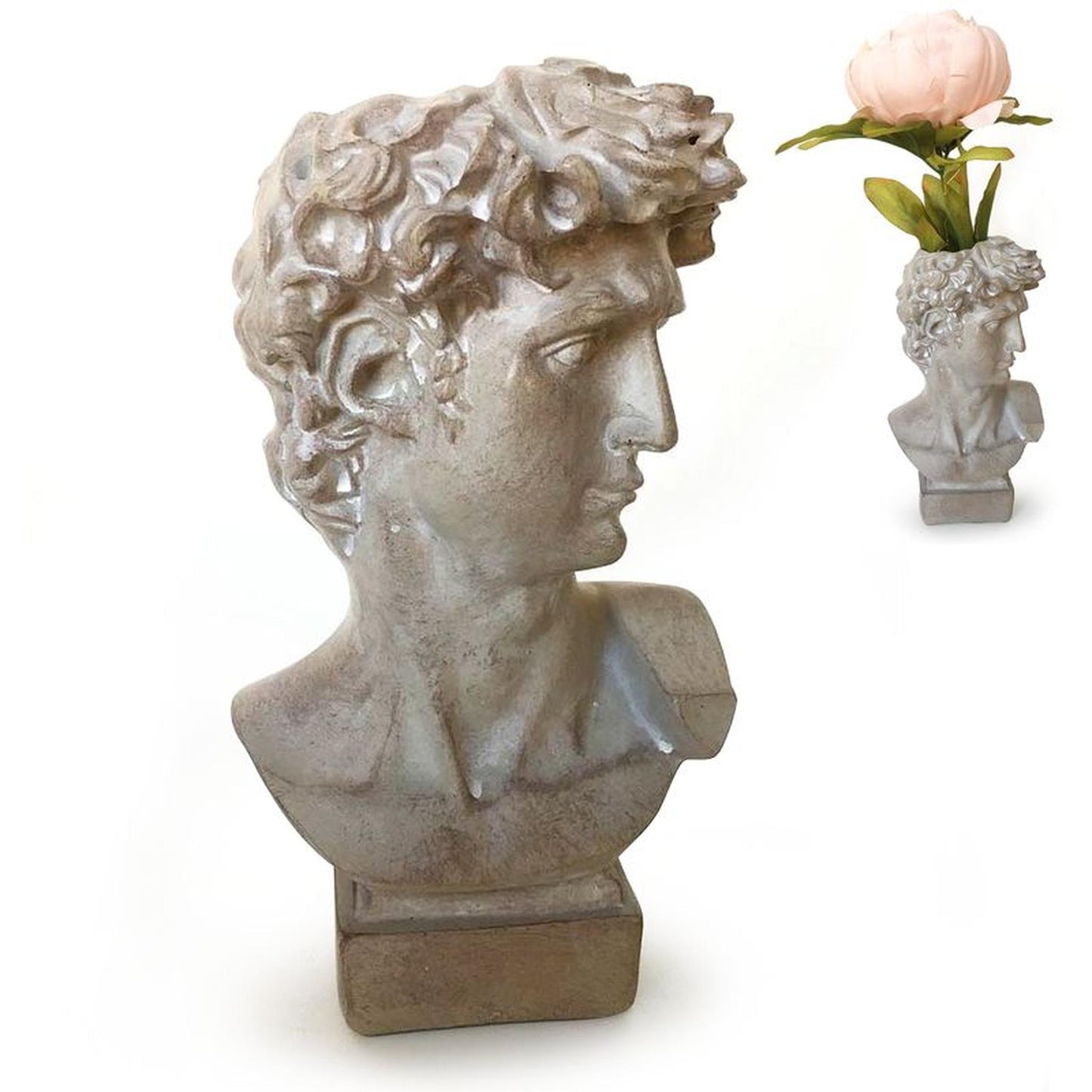 Jarrón Busto en Peana - Busto Clásico Decorativo