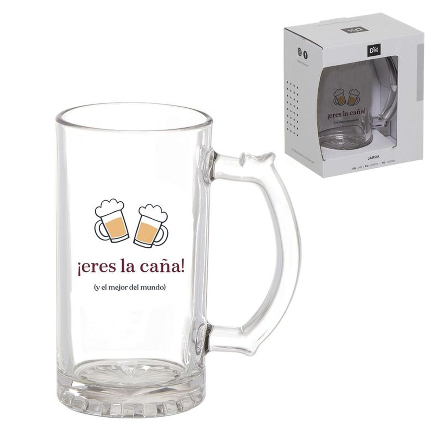 Jarra de Cerveza 500 ml - ¡Eres la Caña! Diseño Divertido