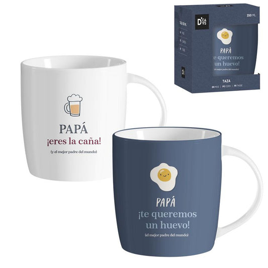 Taza Papá 350 ml - Diseño Divertido con Mensaje Especial