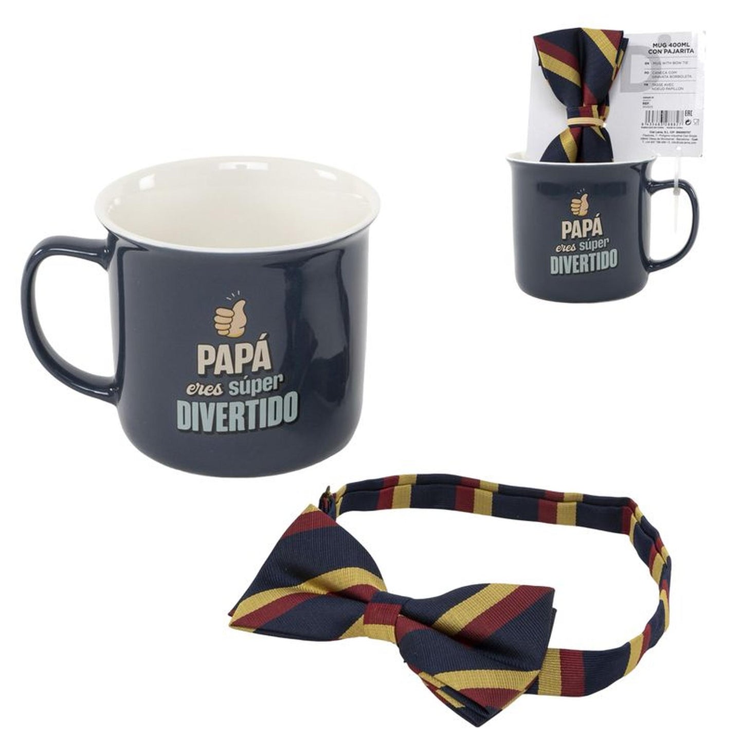 Taza Papá 400 ml con Pajarita - Regalo Original