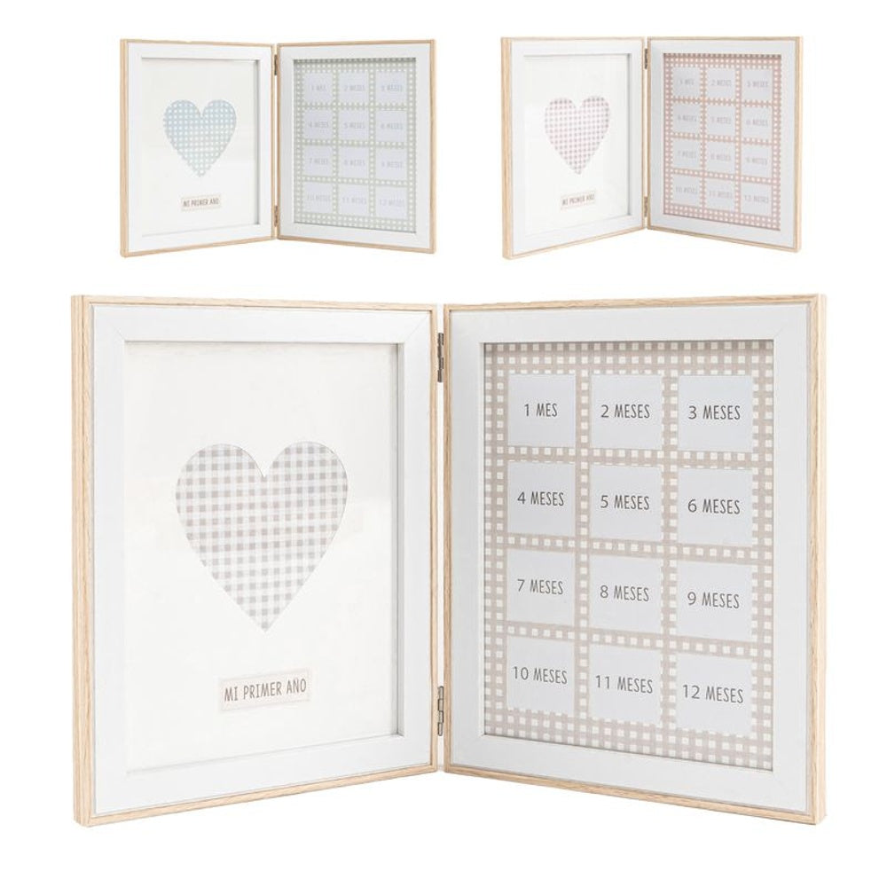 Portafotos múltiple Mi Primer Año | Diseño estilo vichy