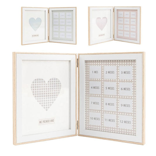 Portafotos múltiple Mi Primer Año | Diseño estilo vichy