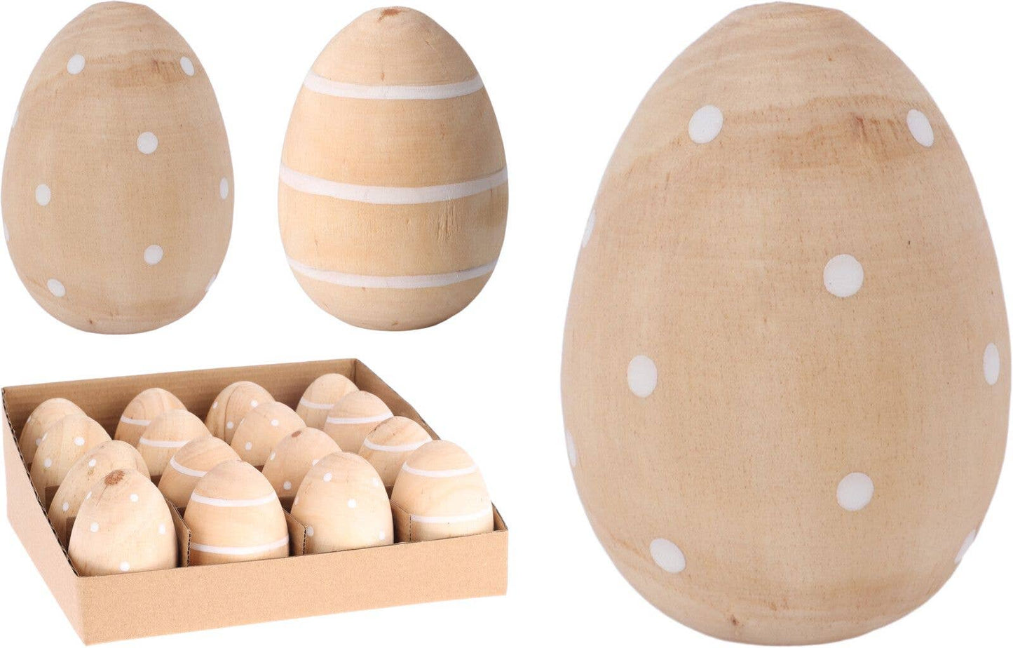 Huevo decorativo de madera - 2 tipos