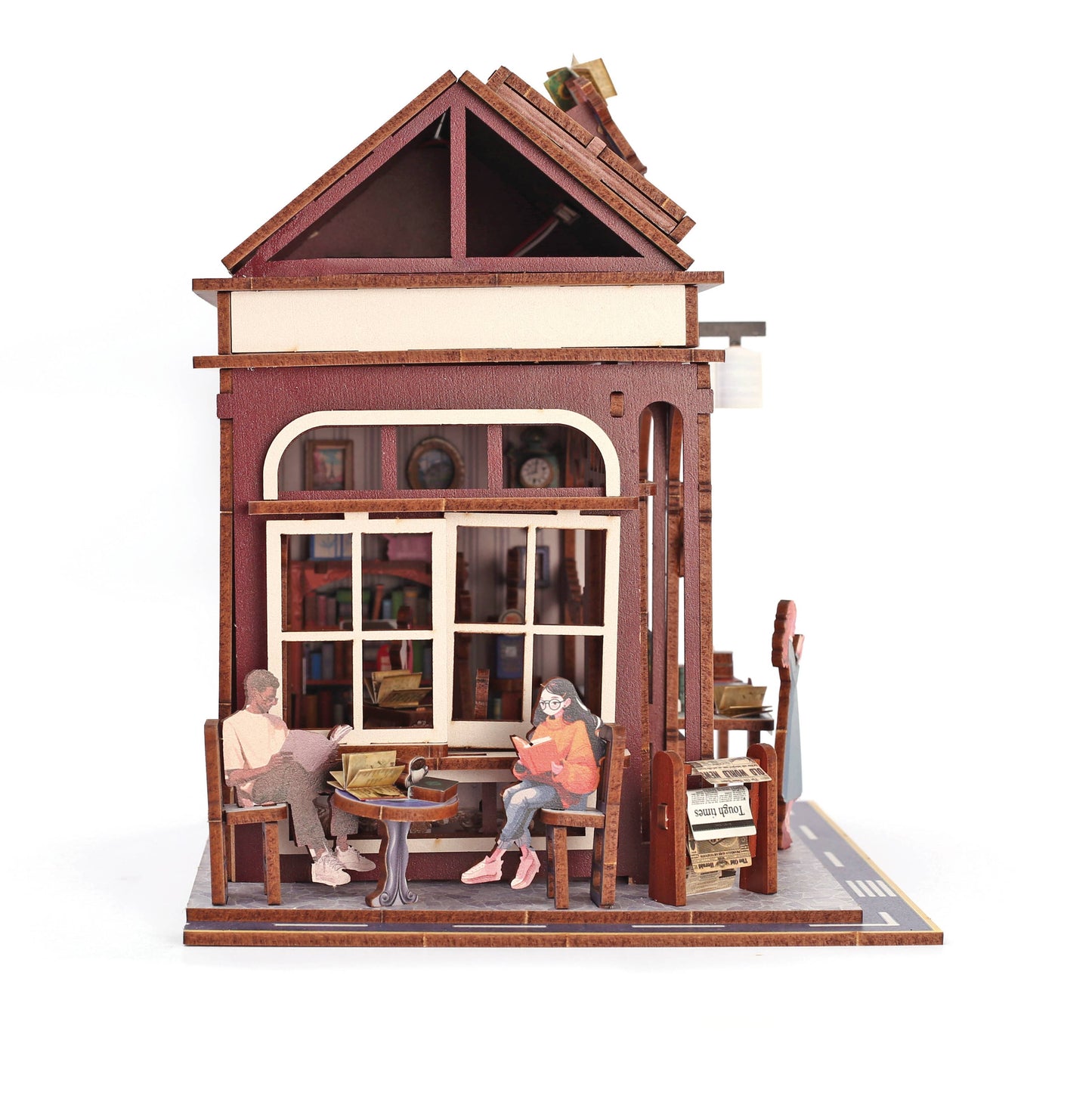 VITRINA 3D MADERA LIBRERÍA
