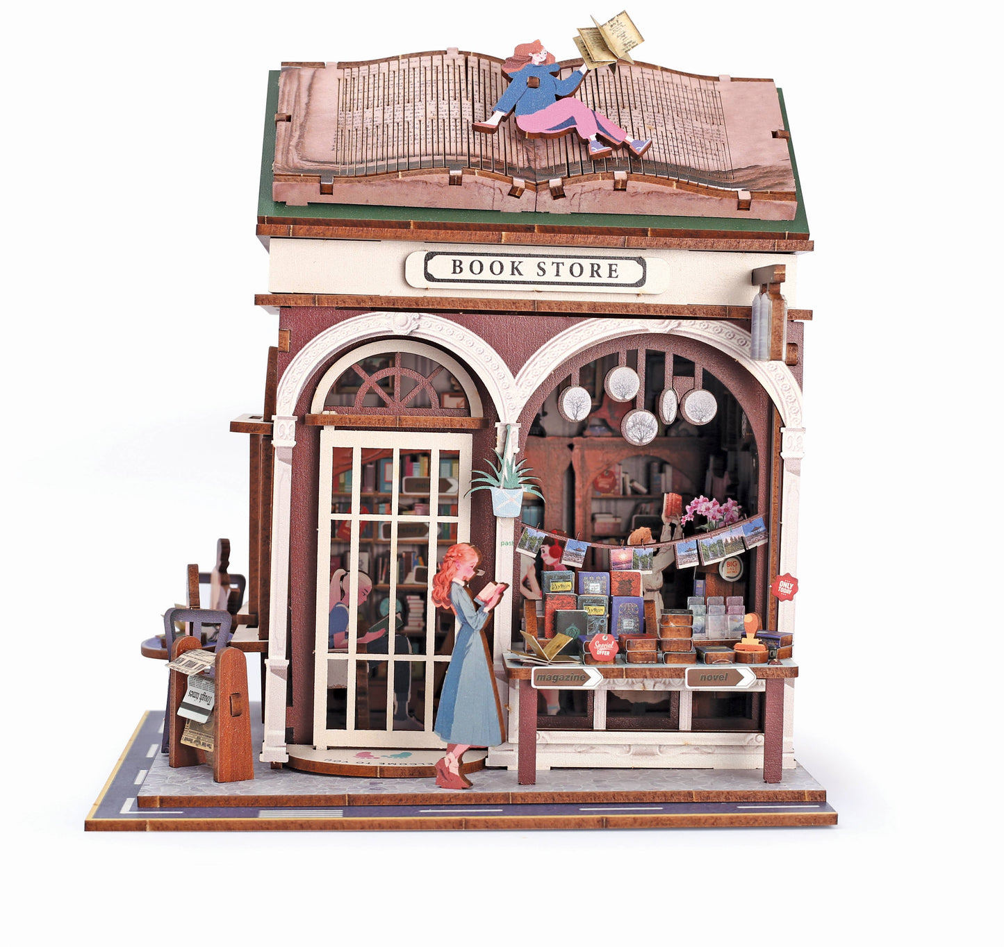 VITRINA 3D MADERA LIBRERÍA