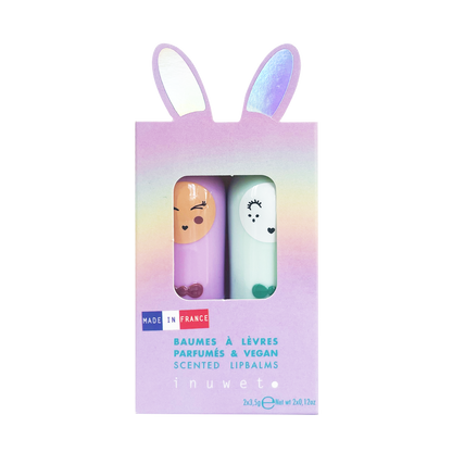 Set de 2 bálsamos labiales - HELENE (nube, manzana)