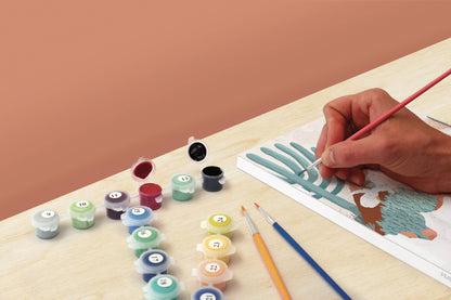 Kit completo para pintar por números: cactus