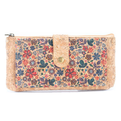 Carteras de tarjetas delgadas para mujer con estampado de flores BAG-2223